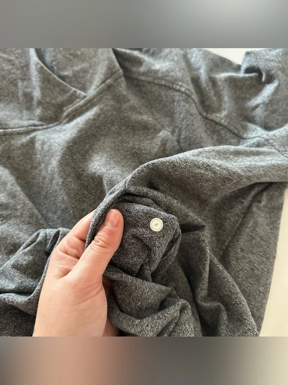 Lululemon Scuba Pullover Hoodie Heathered Speckled Black 8 Grey Stretch Cotton